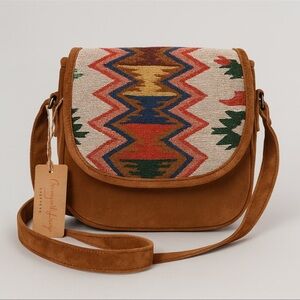 Canyon Sky Artisian Brown Crossbody NWT